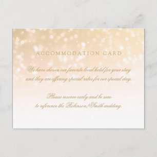 Elegant accommodatie Gold Bokeh Sparkle Lights Briefkaart