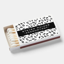 Elegant Accountant Numbers Chic White, gepersonali