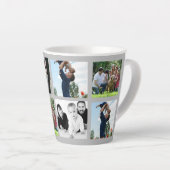 Elegant acht aangepaste foto latte Mok (Rechterhoek)