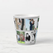 Elegant acht aangepaste foto latte Mok (Voorkant)