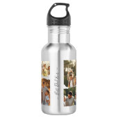 Elegant acht-foto familie collage ontwerp waterfles  (Voorkant)