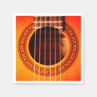 Elegant Acoustic Guitar Music Paper Napkin Servet