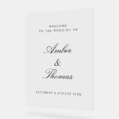 Elegant  Acryl Bruiloft Welkomstbord Bord (Hoek)