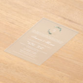 Elegant acryl groen Spaanse bruiloft Uitnodigingen (Laagn)