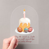 Elegant Acryl Paas Wenskaart Acryl Uitnodigingen (Insitu (Draagbaar))