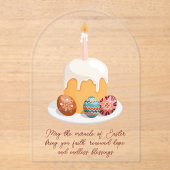 Elegant Acryl Paas Wenskaart Uitnodigingen (Voorkant)