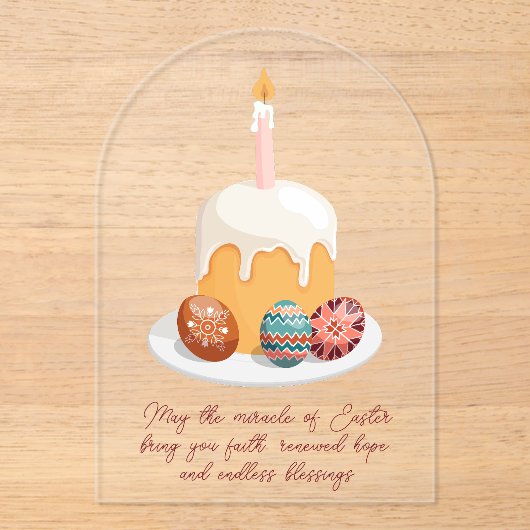 Elegant Acryl Paas Wenskaart Uitnodigingen (Voorkant)