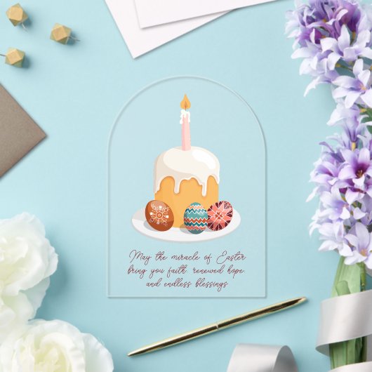 Elegant Acryl Paas Wenskaart Uitnodigingen (Insitu (Huwelijk))