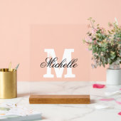 Elegant acryl teken met aangepaste monogram tekst acryl bord (Huwelijk)