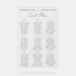 Elegant Acrylic Wedding Seating Chart Acryl Bord