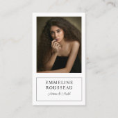 Elegant Actrice Model Professionele Foto Visitekaartje (Voorkant)