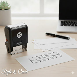 Elegant Address Stamp for Invitations or Envelopes Zelfinktende Stempel