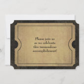 Elegant  Admission Ticket Photo Afstuderen Kaart (Achterkant)