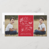 Elegant Adore Him | 2-kerstfoto Feestdagenkaart (Voorkant / Achterkant)