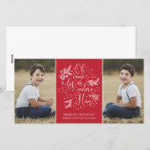 Elegant Adore Him | 2-kerstfoto Feestdagenkaart (Voorkant / Achterkant)