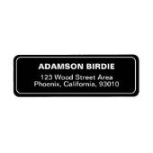 Elegant adres Stickers voor Mail (Black Labels) (Voorkant)