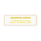 Elegant adres Stickers voor Mail (Gold Labels) (Voorkant)