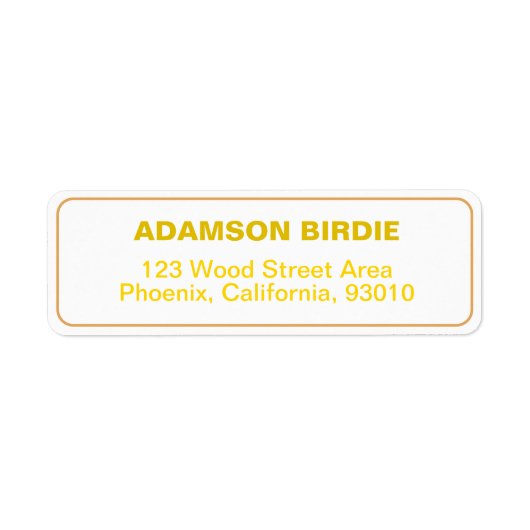 Elegant adres Stickers voor Mail (Gold Labels) (Voorkant)