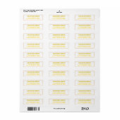 Elegant adres Stickers voor Mail (Gold Labels) (Full Sheet)