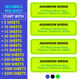 Elegant adres Stickers voor Mail (Green Labels)