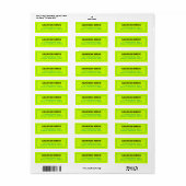 Elegant adres Stickers voor Mail (Green Labels) (Full Sheet)