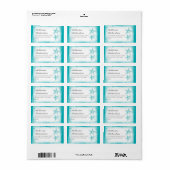 Elegant adreslabel met blauw zeesterren paar etiket (Full Sheet)