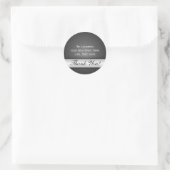 Elegant adreslabel ronde sticker (Tas)