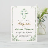 Elegant Adult Baptism Invitation Kaart (Staand voorkant)