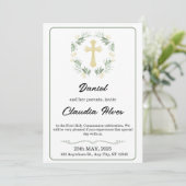 Elegant Adult Baptism Invitation Kaart (Staand voorkant)