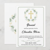 Elegant Adult Baptism Invitation Kaart (Voorkant / Achterkant)