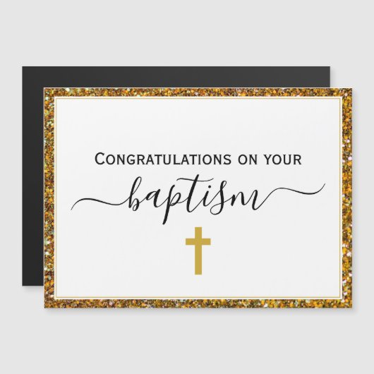 Elegant ADULT BAPTISM Magnetic Card (Voorkant / Achterkant)