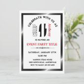 Elegant Adult Chef Cook Party Custom Invitation Kaart (Staand voorkant)