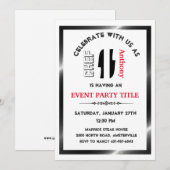 Elegant Adult Chef Cook Party Custom Invitation Kaart (Voorkant / Achterkant)