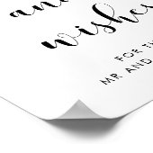 Elegant advies en wensen bruiloft teken poster (Hoek)