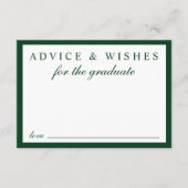 Elegant advies voor Afstudeerder Groen Goud Afstud Informatiekaartje (Voorkant)