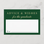 Elegant advies voor Afstudeerder Groen Goud Afstud Informatiekaartje (Voorkant)