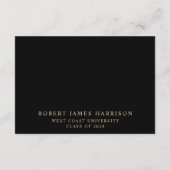 Elegant advies voor Afstudeerder Zwart Goud Afstud Informatiekaartje (Achterkant)