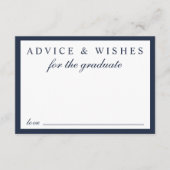 Elegant advies voor het Afstudeerder Blue Gold Afs Informatiekaartje (Voorkant)