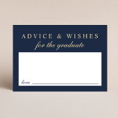 Elegant advies voor het Afstudeerder Blue Gold Afs Informatiekaartje