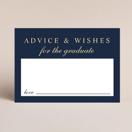 Elegant advies voor het Afstudeerder Blue Gold Afs Informatiekaartje