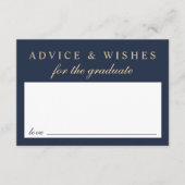 Elegant advies voor het Afstudeerder Blue Gold Afs Informatiekaartje (Voorkant)