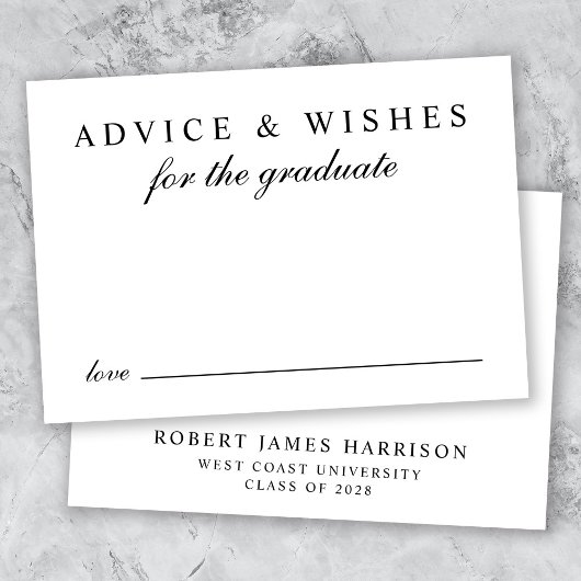 Elegant advies voor het Afstuderen Afstuderen Informatiekaartje