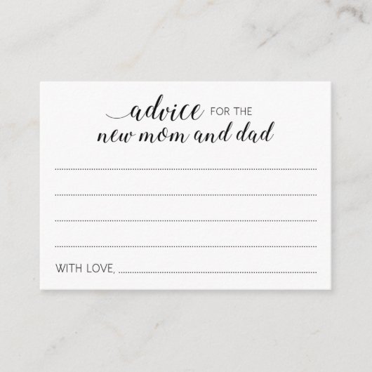 Elegant advies voor het Baby shower van de nieuwe  (Voorkant)