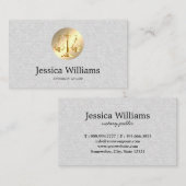 Elegant advocaat-generaal bij de advocatendienst visitekaartje (Voorkant / Achterkant)