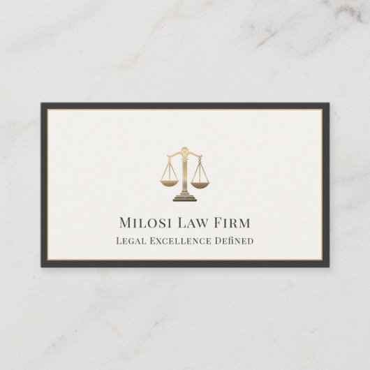 Elegant advocatenkantoor Legal Kantoor Visitekaartje (Voorkant)