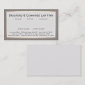 Elegant advocatenkantoor visitekaartje (Voorkant / Achterkant)