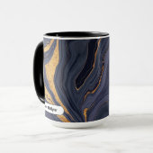 Elegant Aesthetic Gold Vein Luxe Agate Marble Mok (Voorkant links)