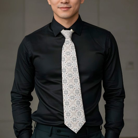 Elegant Aesthetics Spanish Geometric Pattern Tie Stropdas