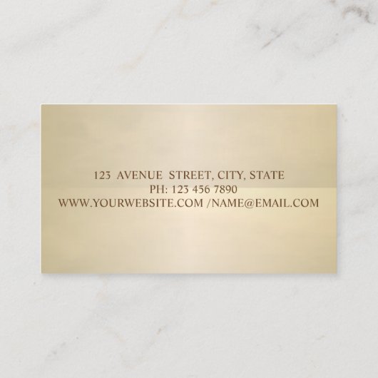 Elegant, afbeelding, , eenvoudig visitekaartje (Achterkant)