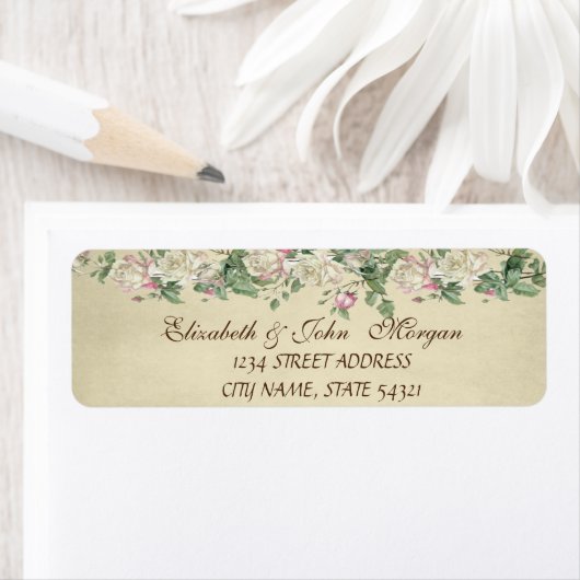 Elegant afbeelding Luxe - Rozen Adres label (Insitu)